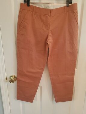 J. Crew Cropped Slim Pants in Rust